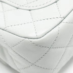 CHANEL PEARL CRUSH MINI RECTANGULAR FLAP BAG LAMBSKIN GREY GHW (MICROCHIP)