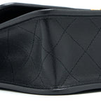 CHANEL 22K TOP HANDLE MESSENGER BAG CAVIAR BLACK BRUSHED GHW (MICROCHIP)