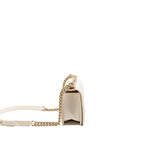 Chanel Medium Boy Bag Chevron Grained Calfskin White LGHW