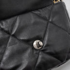 CHANEL SMALL 19 BAG LAMBSKIN BLACK MULTICOLOUR HARDWARE(MICROCHIP)