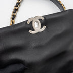 CHANEL SMALL 19 BAG LAMBSKIN BLACK MULTICOLOUR HARDWARE(MICROCHIP)