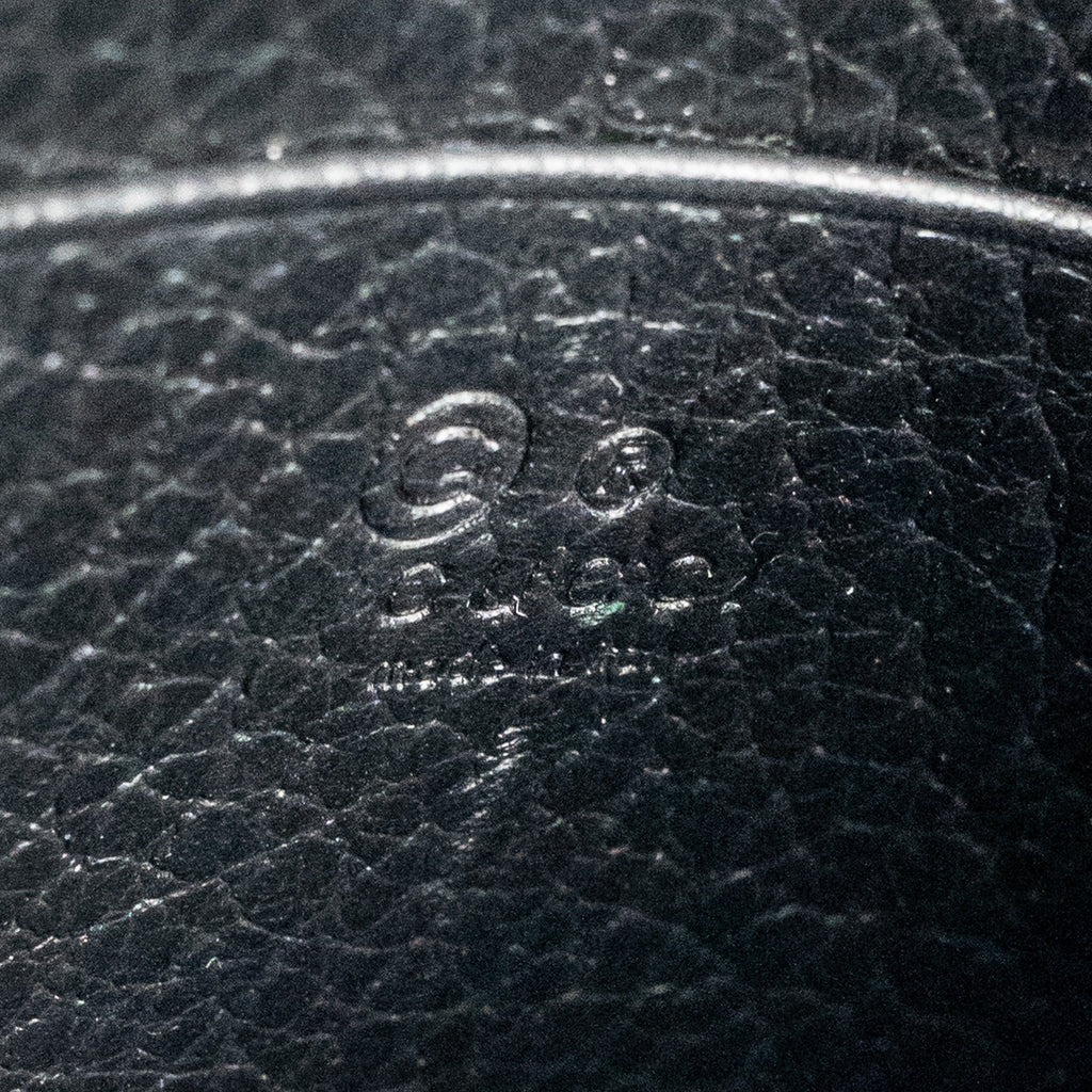GUCCI INTERLOCKING CHAIN WALLET CALFSKIN BLACK GHW
