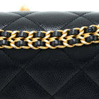 CHANEL 22P FLAP BACKPACK CAVIAR BLACK BRUSHED GHW (MICROCHIP)