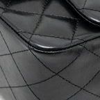 CHANEL CLASSIC MINI SQUARE FLAP BAG LAMBSKIN BLACK SHW