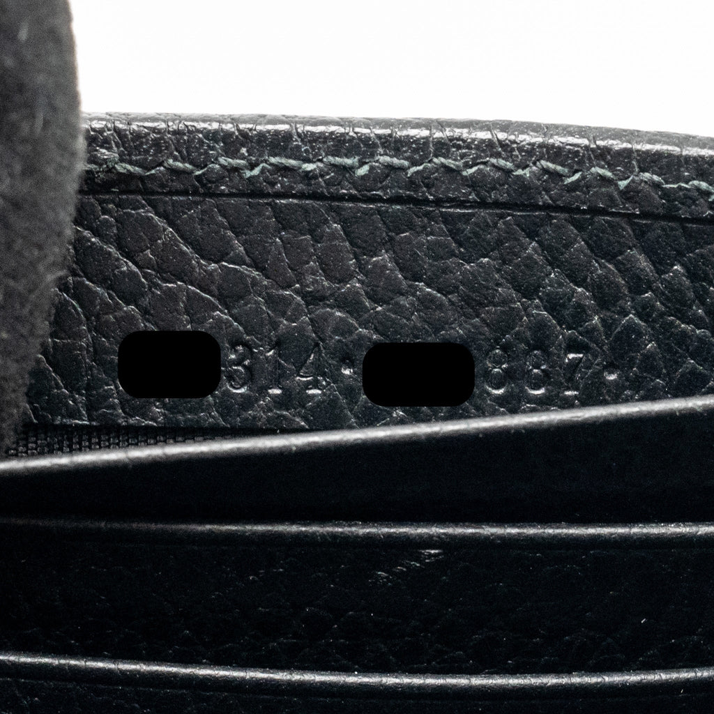GUCCI INTERLOCKING CHAIN WALLET CALFSKIN BLACK GHW