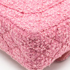 Chanel classic mini rectangular flap bag tweed pink LGHW (microchip)