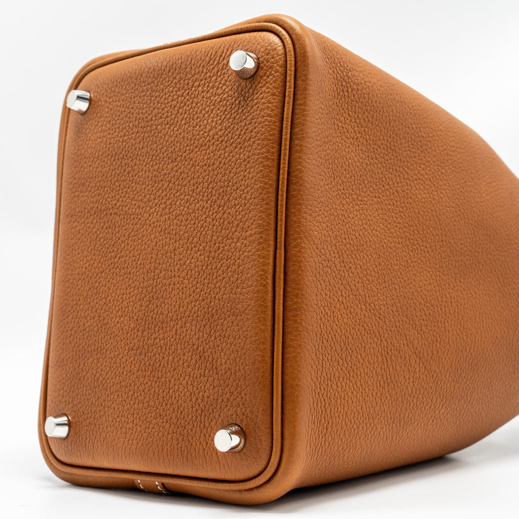Hermes Picotin 18 lock bag Barenia Faubourg Fauve SHW