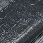 CHANEL LARGE GABRIELLE HOBO BAG CROC EMBOSSED CALFSKIN WITH LOGO STRAP BLACK MULTICOLOURED HARDWARE