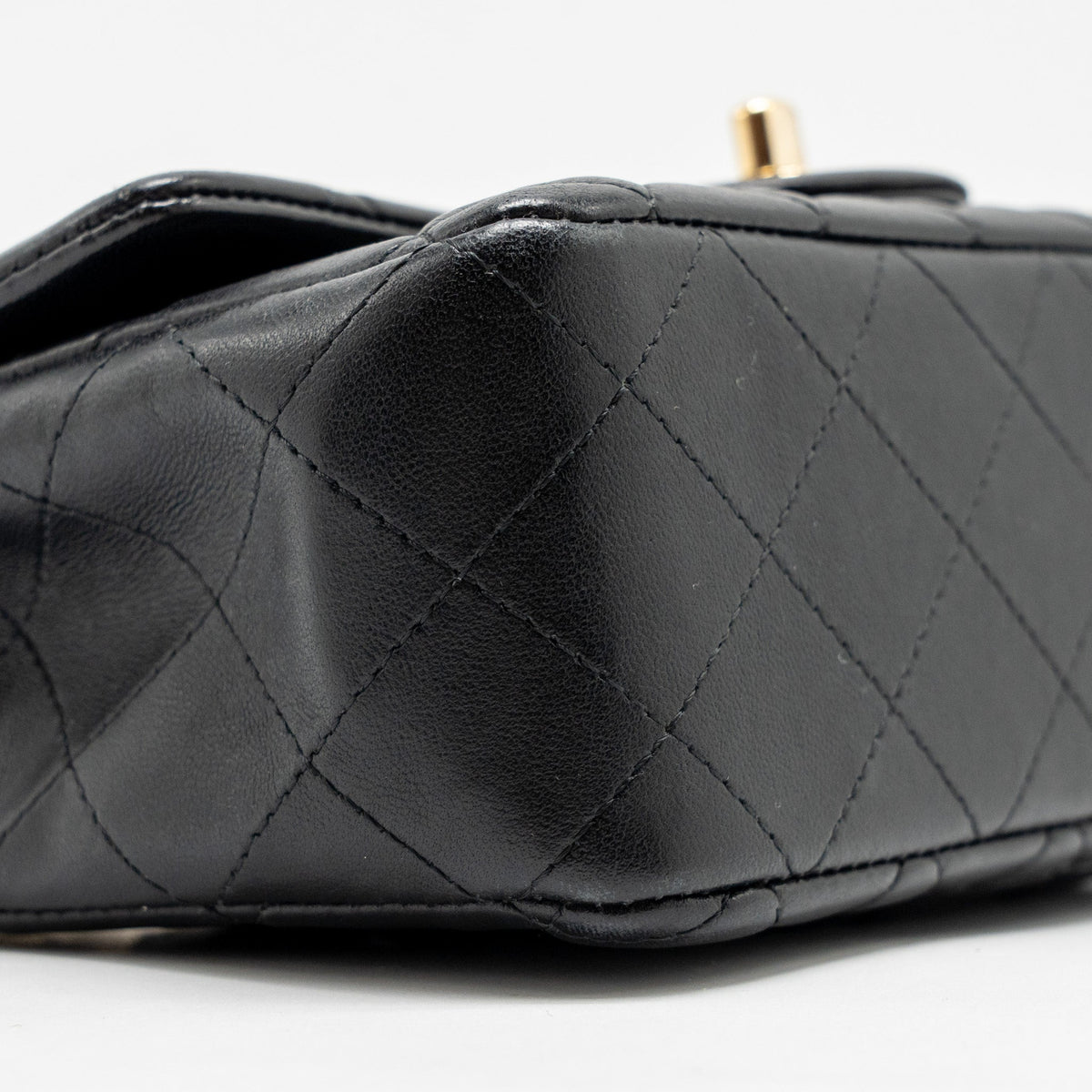 CHANEL MINI RECTANGULAR FLAP BAG LAMBSKIN BLACK LGHW