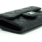 CHANEL CLASSIC FLAP CARD HOLDER CAVIAR BLACK SHW