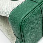 HERMES NEO GARDEN PARTY 23 CANVAS/NEGONDA ECRU/VERT MOYEN SHW