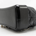 Chanel Gabrielle Backpack Aged Calfskin BLACK Multicolour Hardware