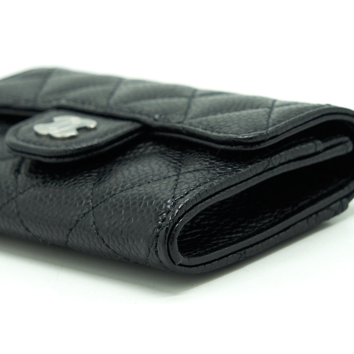 CHANEL CLASSIC FLAP CARD HOLDER CAVIAR BLACK SHW