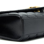 LAURENT SMALL ENVELOPE CROSSBODY BAG BLACK WITH GHW