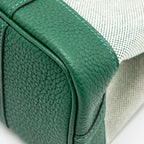 HERMES NEO GARDEN PARTY 23 CANVAS/NEGONDA ECRU/VERT MOYEN SHW