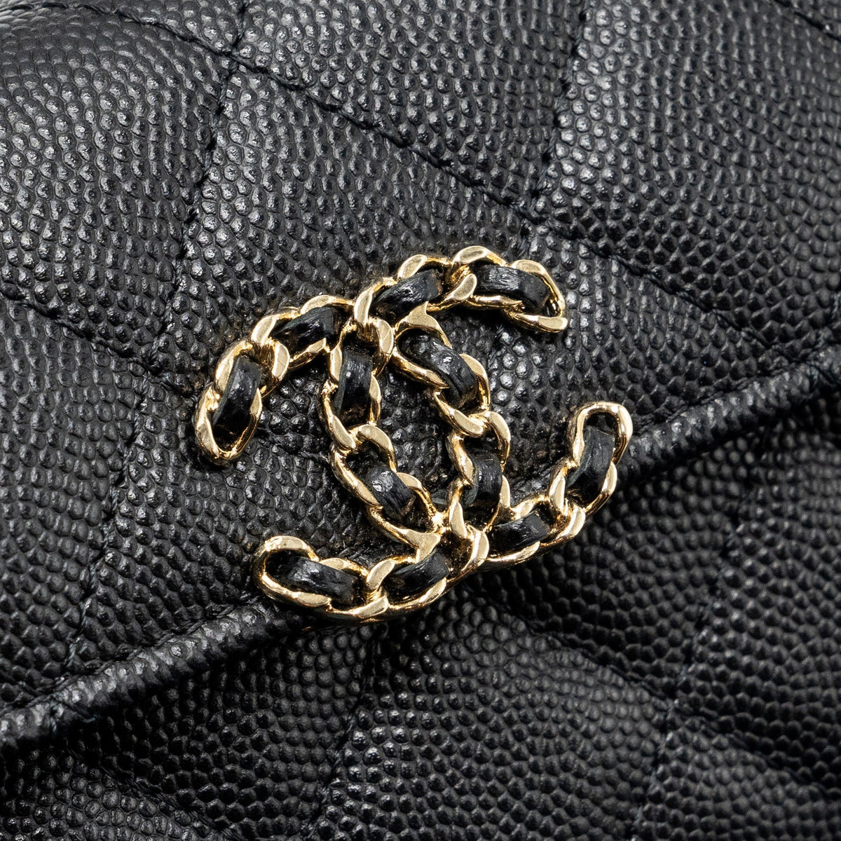 CHANEL TOP HANDLE MINI FLAP BAG CAVIAR BLACK LGHW (MICROCHIP)