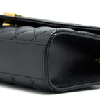 LAURENT SMALL ENVELOPE CROSSBODY BAG BLACK WITH GHW