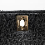 CHANEL SMALL COCO HANDLE CAVIAR BLACK LGHW  (MICROCHIP)