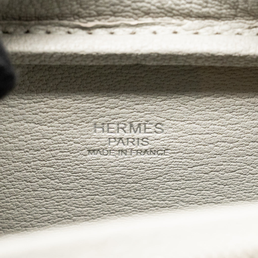 Hermes Plume Mini Chèvre Mysore Gris Perle SHW