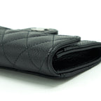 CHANEL CLASSIC FLAP CARD HOLDER CAVIAR BLACK SHW