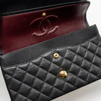 CHANEL MEDIUM CLASSIC DOUBLE FLAP BAG CAVIAR BLACK GHW