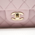 CHANEL MEDIUM CLASSIC DOUBLE FLAP BAG 21S CAVIAR LIGHT PINK LGHW
