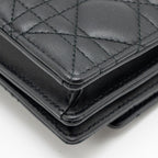 DIOR MY DIOR MINI BAG CANNAGE LAMBSKIN BLACK LGHW