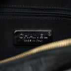 CHANEL LARGE GABRIELLE HOBO BAG CROC EMBOSSED CALFSKIN WITH LOGO STRAP BLACK MULTICOLOURED HARDWARE