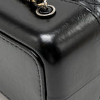 Chanel Gabrielle Backpack Aged Calfskin BLACK Multicolour Hardware