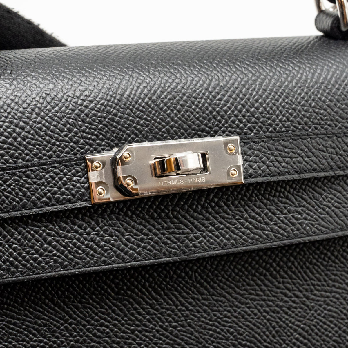 Hermes kelly 25 Epsom black SHW