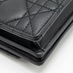 DIOR MY DIOR MINI BAG CANNAGE LAMBSKIN BLACK LGHW