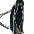 CHANEL LARGE GABRIELLE HOBO BAG CROC EMBOSSED CALFSKIN WITH LOGO STRAP BLACK MULTICOLOURED HARDWARE