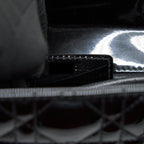 DIOR MEDIUM LADY DIOR PATENT LEATHER BLACK SHW