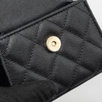 CHANEL TOP HANDLE MINI FLAP BAG CAVIAR BLACK LGHW (MICROCHIP)