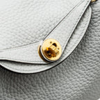 Hermes Mini Lindy Clemence Bleu Pale GHW