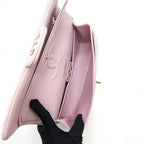 CHANEL MEDIUM CLASSIC DOUBLE FLAP BAG 21S CAVIAR LIGHT PINK LGHW