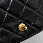 CHANEL MINI TWIST YOUR BUTTON SQUARE FLAP BAG CAVIAR BLACK GHW