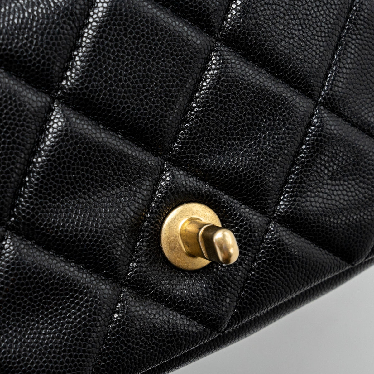 CHANEL MINI TWIST YOUR BUTTON SQUARE FLAP BAG CAVIAR BLACK GHW