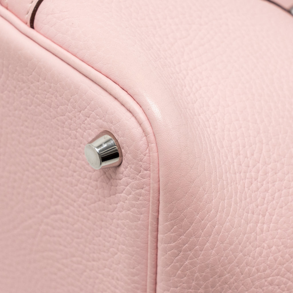 Hermes Picotin 18 Lock Bag Clemence Rose Sakura SHW