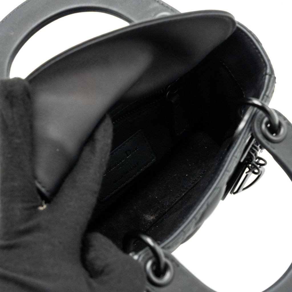 DIOR MINI LADY DIOR CALFSKIN SO BLACK
