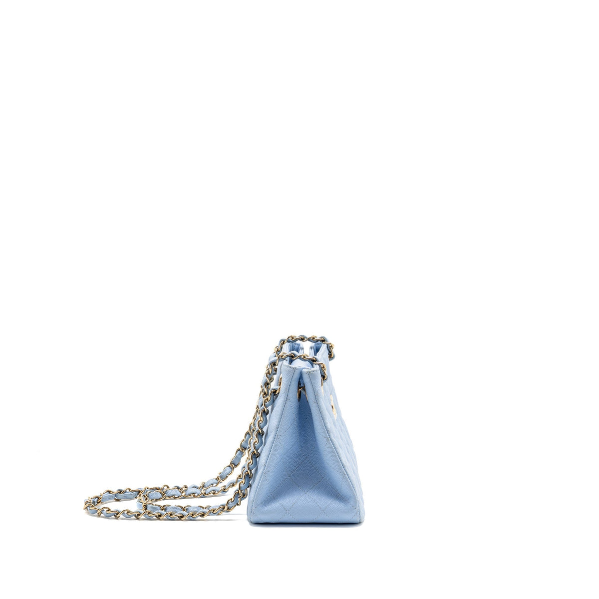 Chanel small vanity with chain caviar light blue LGHW (microchip)
