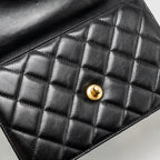CHANEL GOLD CRUSH FLAP BAG CALFSKIN BLACK GHW (MICROCHIP)
