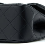 CHANEL 23C PEARL CRUSH MINI RECTANGULAR LAMBSKIN BLACK LGHW (MICROCHIP)