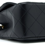 CHANEL 23C PEARL CRUSH MINI RECTANGULAR LAMBSKIN BLACK LGHW (MICROCHIP)