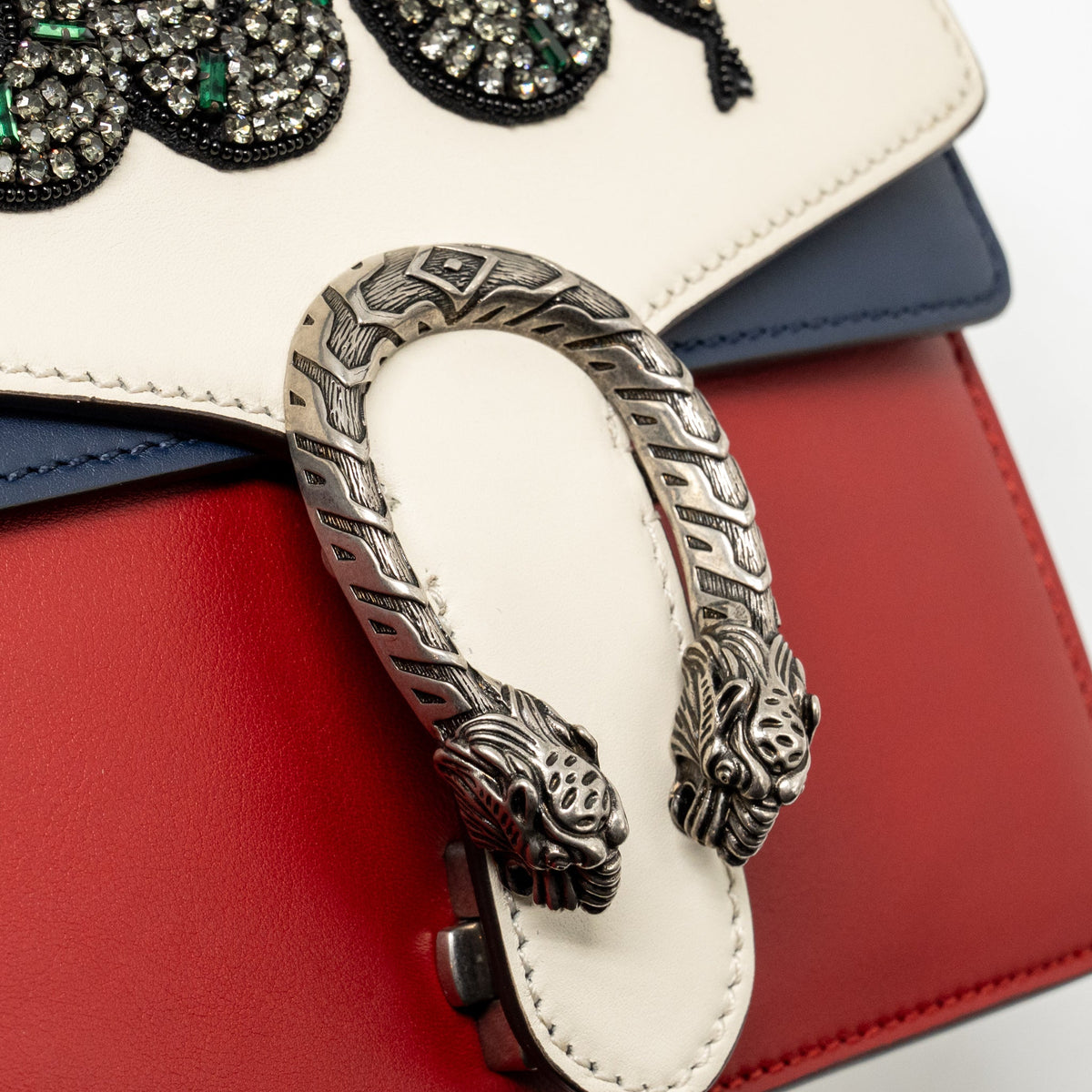 Gucci mini Dionysus bag calfskin multicolor white / black / red SHW