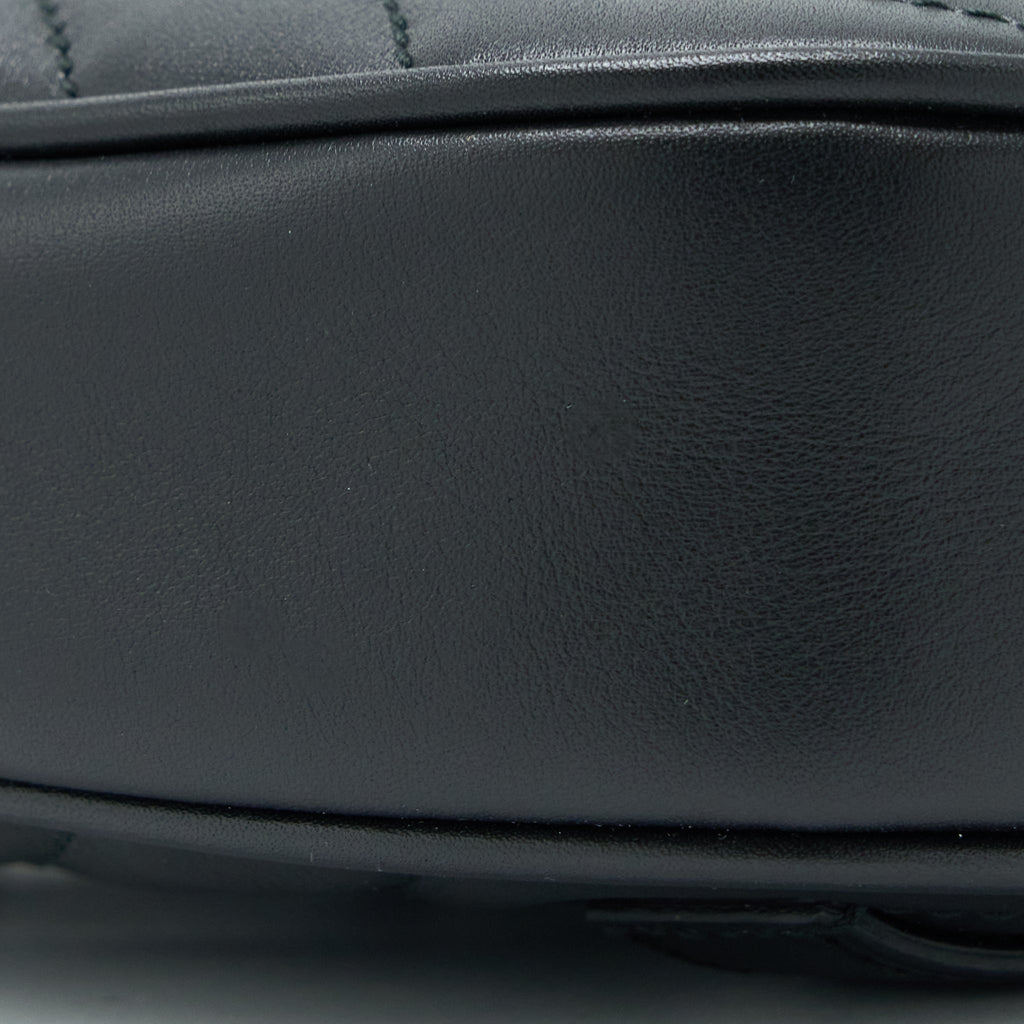 GUCCI MARMONT ROUND BELT BAG BLACK GHW