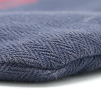 HERMES ALINE GROOMING BAG CANVAS/LEATHER NAVY/RED SHW