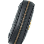 GUCCI MARMONT ROUND BELT BAG BLACK GHW
