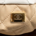 CHANEL LARGE 22 BAG SHINY CALFSKIN WHITE GHW (MICROCHIP)