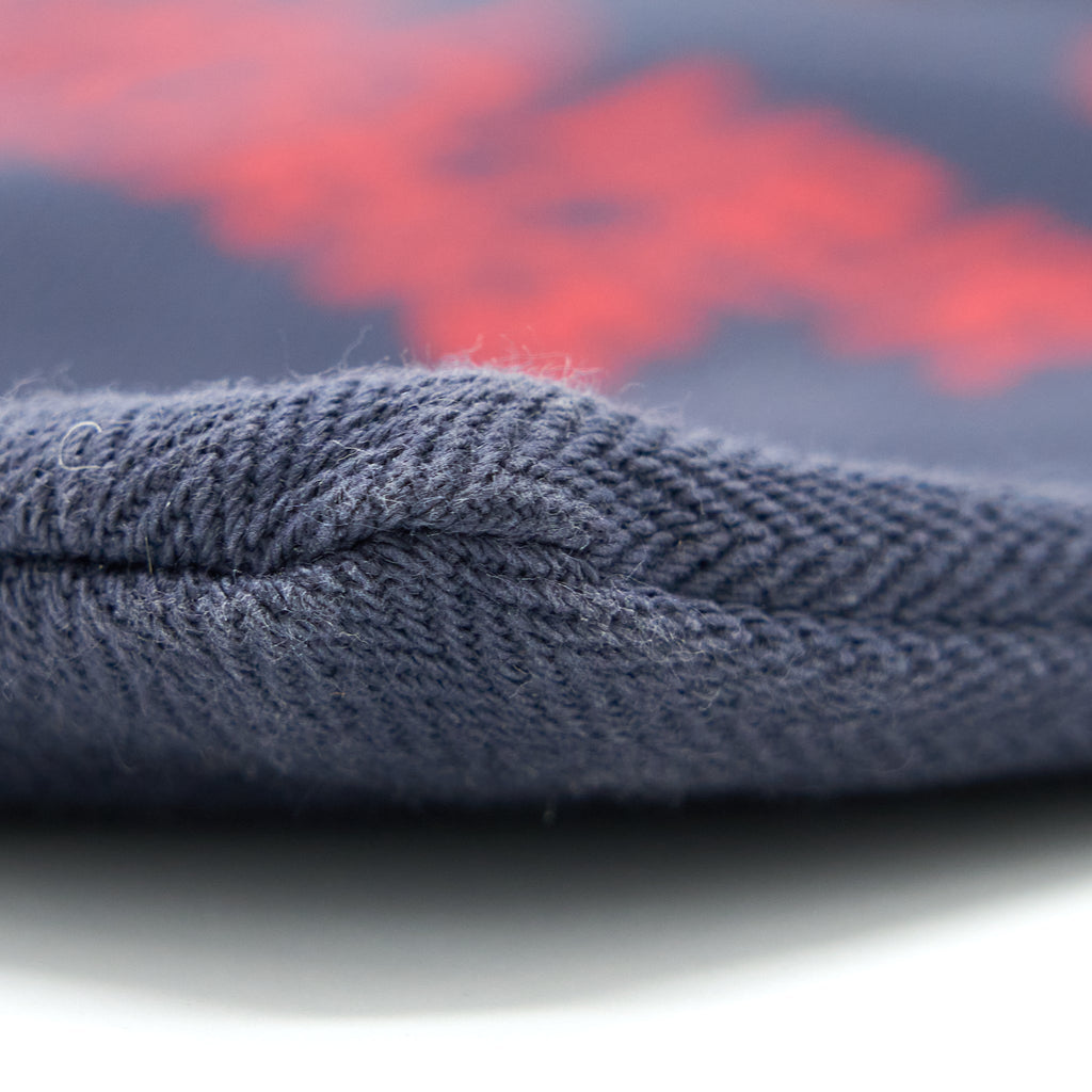 HERMES ALINE GROOMING BAG CANVAS/LEATHER NAVY/RED SHW